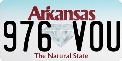 AR license plate 976VOU