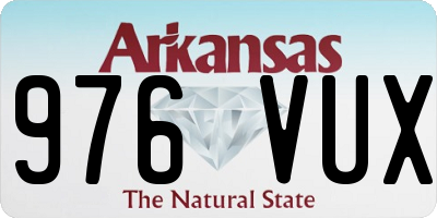 AR license plate 976VUX