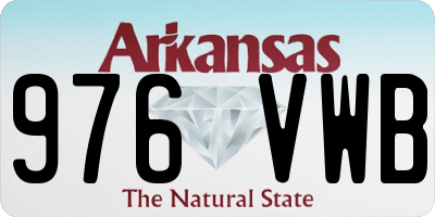 AR license plate 976VWB