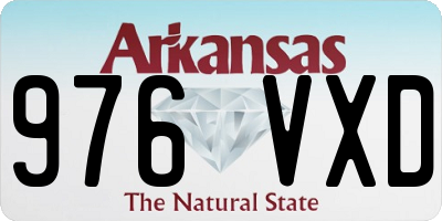 AR license plate 976VXD