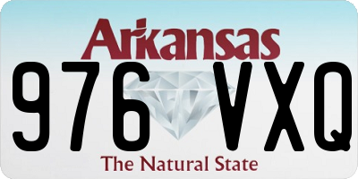 AR license plate 976VXQ