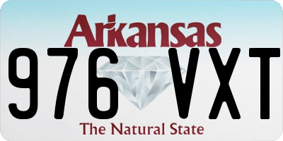 AR license plate 976VXT