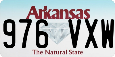 AR license plate 976VXW