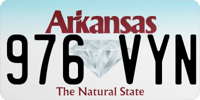 AR license plate 976VYN