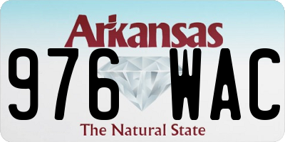 AR license plate 976WAC