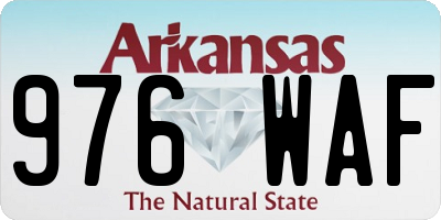 AR license plate 976WAF