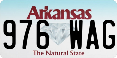 AR license plate 976WAG