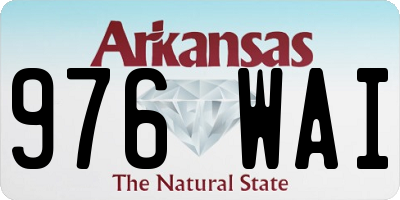 AR license plate 976WAI