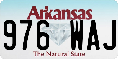 AR license plate 976WAJ