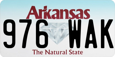 AR license plate 976WAK