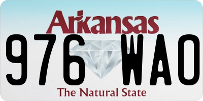 AR license plate 976WAO