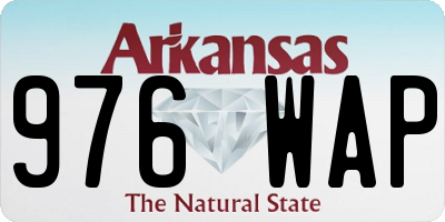 AR license plate 976WAP