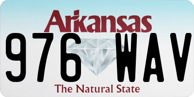AR license plate 976WAV