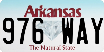 AR license plate 976WAY