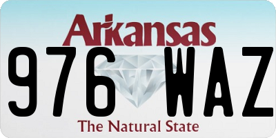 AR license plate 976WAZ