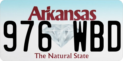AR license plate 976WBD