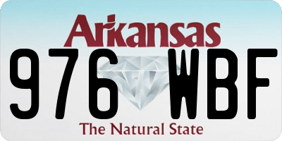 AR license plate 976WBF