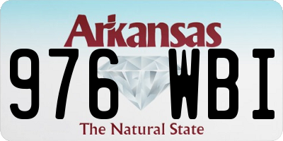 AR license plate 976WBI
