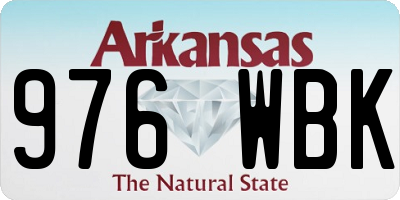 AR license plate 976WBK