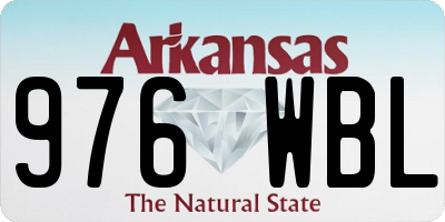 AR license plate 976WBL