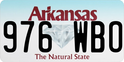 AR license plate 976WBO