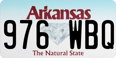 AR license plate 976WBQ
