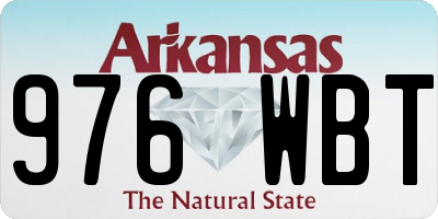 AR license plate 976WBT