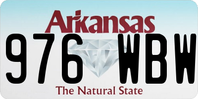 AR license plate 976WBW