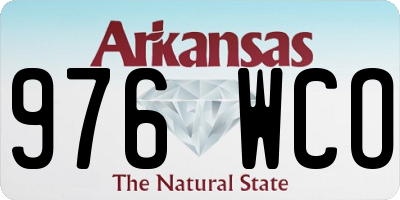 AR license plate 976WCO