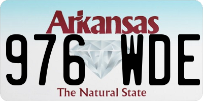 AR license plate 976WDE