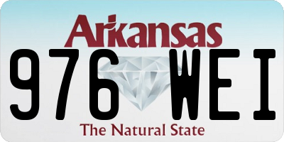 AR license plate 976WEI