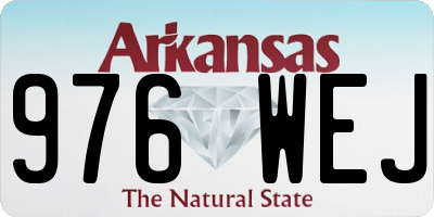 AR license plate 976WEJ