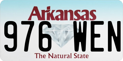 AR license plate 976WEN