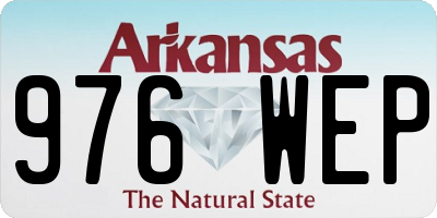 AR license plate 976WEP