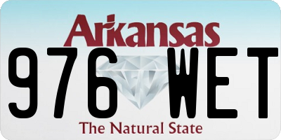 AR license plate 976WET