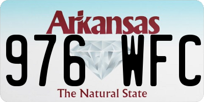 AR license plate 976WFC