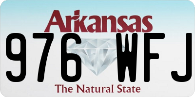 AR license plate 976WFJ
