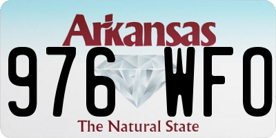 AR license plate 976WFO
