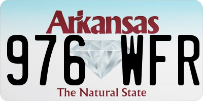 AR license plate 976WFR