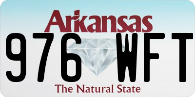 AR license plate 976WFT
