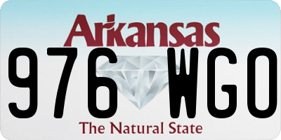 AR license plate 976WGO