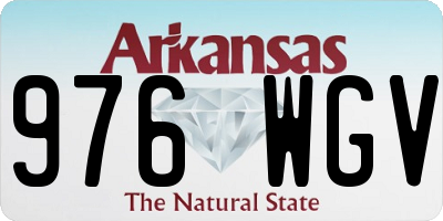 AR license plate 976WGV