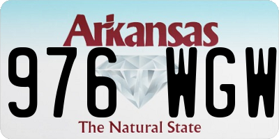 AR license plate 976WGW