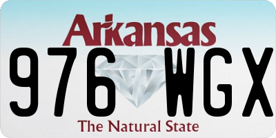 AR license plate 976WGX