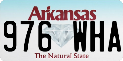 AR license plate 976WHA