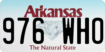 AR license plate 976WHO