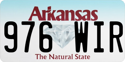 AR license plate 976WIR