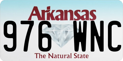 AR license plate 976WNC