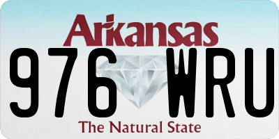 AR license plate 976WRU