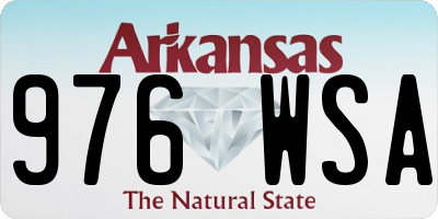 AR license plate 976WSA